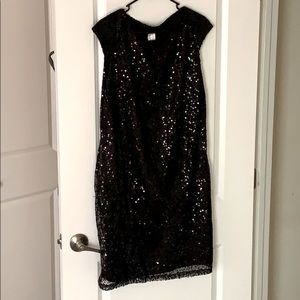 Black sequence dress